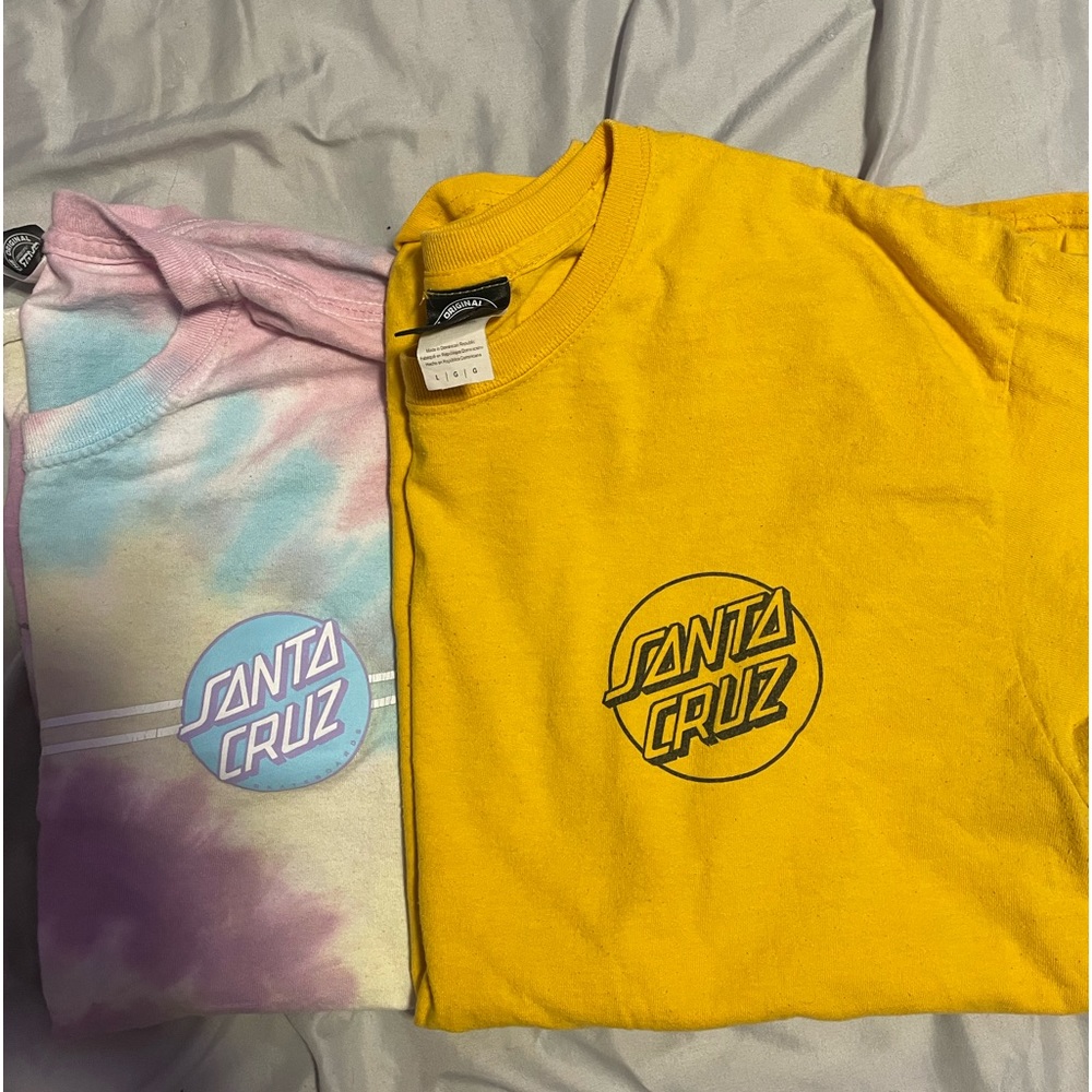 2 vintage Santa Cruz tee shirts